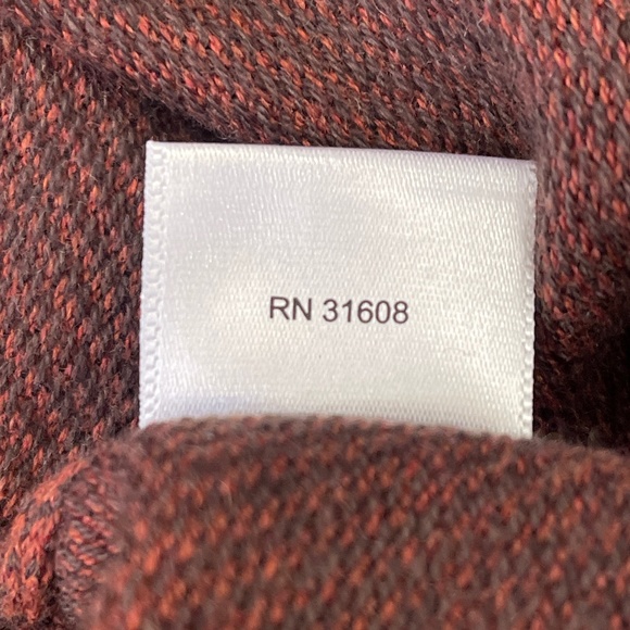 JOS A BANK RESERVE Men's Cashmere Blend Mock Neck Sweater Rust Black Sz Large - Picture 12 of 12